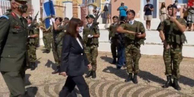 Yunanistan, Erdoğan'ın restine rağmen akıllanmıyor! Cumhurbaşkanı Sakelaropulu'dan 12 adalara çıkarma