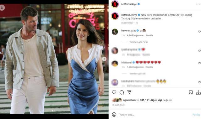 12 yıl sonra bir araya gelen Beren Saat ve Kıvanç Tatlıtuğ, New York sokaklarında poz verdi