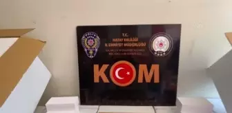 Bir araçta 160 bin makaron ele geçirildi