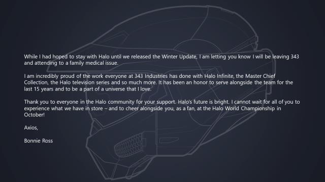 Halo geliştiricisinin kurumsal başkan yardımcısı şirketten ayrılacağını açıkladı