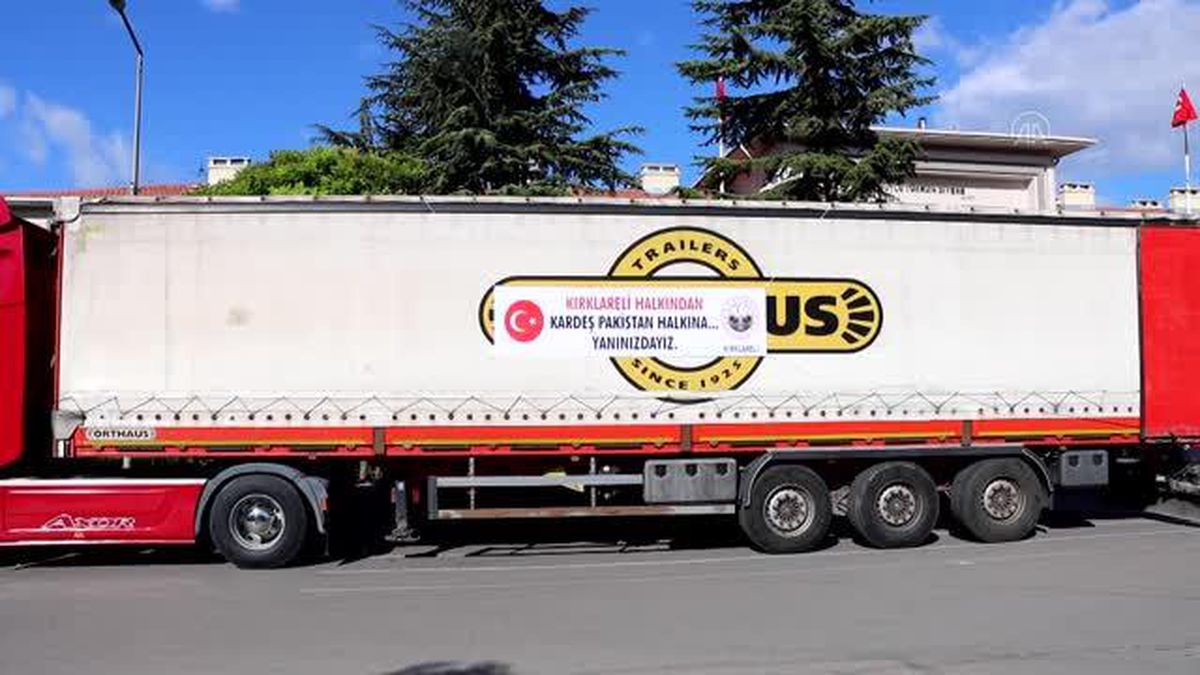 Son dakika haberleri... KIRKLARELİ - Trakya'dan Pakistan'daki sel bölgesine gıda malzemesi gönderildi