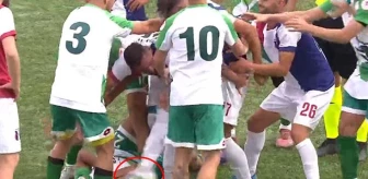 Ziraat Türkiye Kupası maçında ortalık karıştı! Kırmızı kart yiyen oyuncu, rakip futbolcunun kafasına tekme attı
