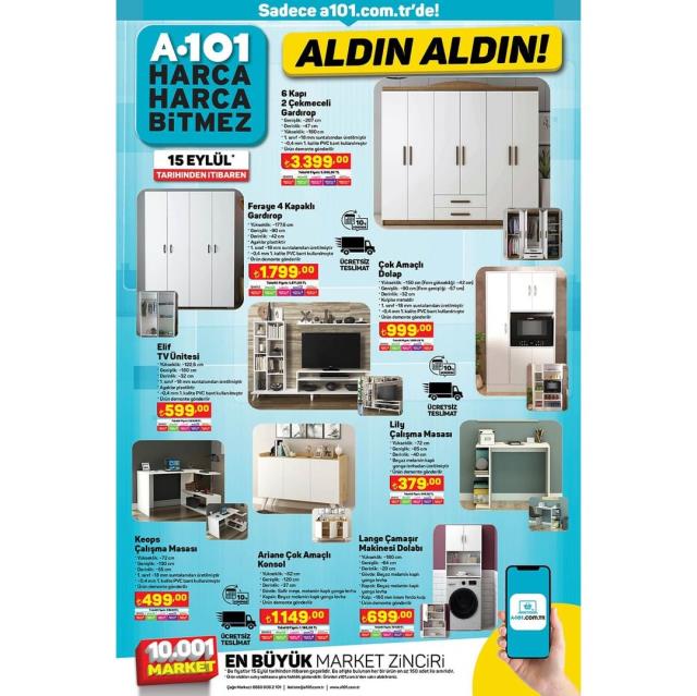 15 Eylül A101 kataloğu: A101'e gelen ürünler! A101 bu hafta katalog ürünleri neler? A101'e gelecek ürünler ve A101 fiyat listesi!