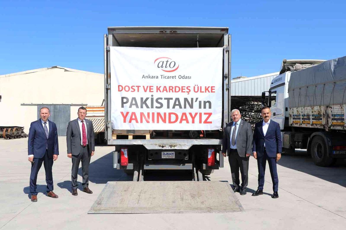 Son dakika haberleri! ATO sel felaketinden etkilenen Pakistan'a yardım kolisi yolladı