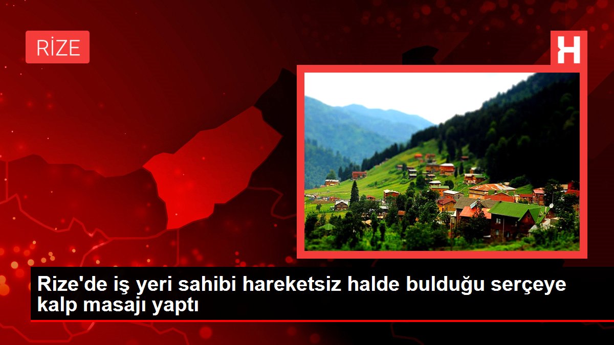 Rize haberleri: Rize'de iş yeri sahibi hareketsiz halde bulduğu serçeye kalp masajı yaptı