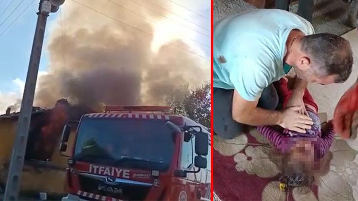 Yabancı uyruklu aile dehşeti yaşadı! Alevlerin arasında kalan çocuklara böyle müdahale edildi