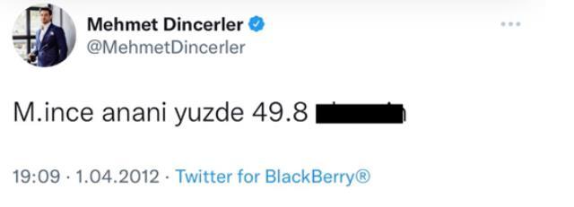 Mehmet Dinçerler'in eski tweet'leri ortalığı karıştırdı! Tepkilerin ardında sosyal medya hesabını kapattı