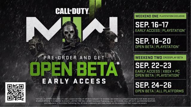 Call of Duty Modern Warfare 2 açık beta erken erişimler başladı Call of Duty Modern Warfare 2 açık beta erken erişimler başladı