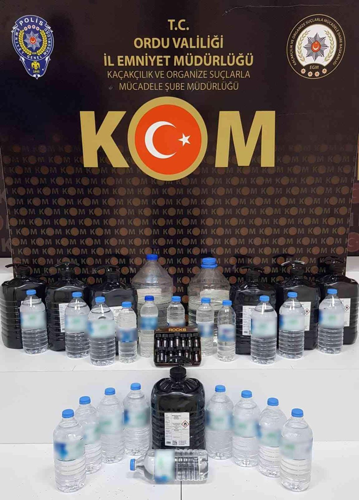 Son dakika haber: Ordu'da sahte alkollü içki operasyonu