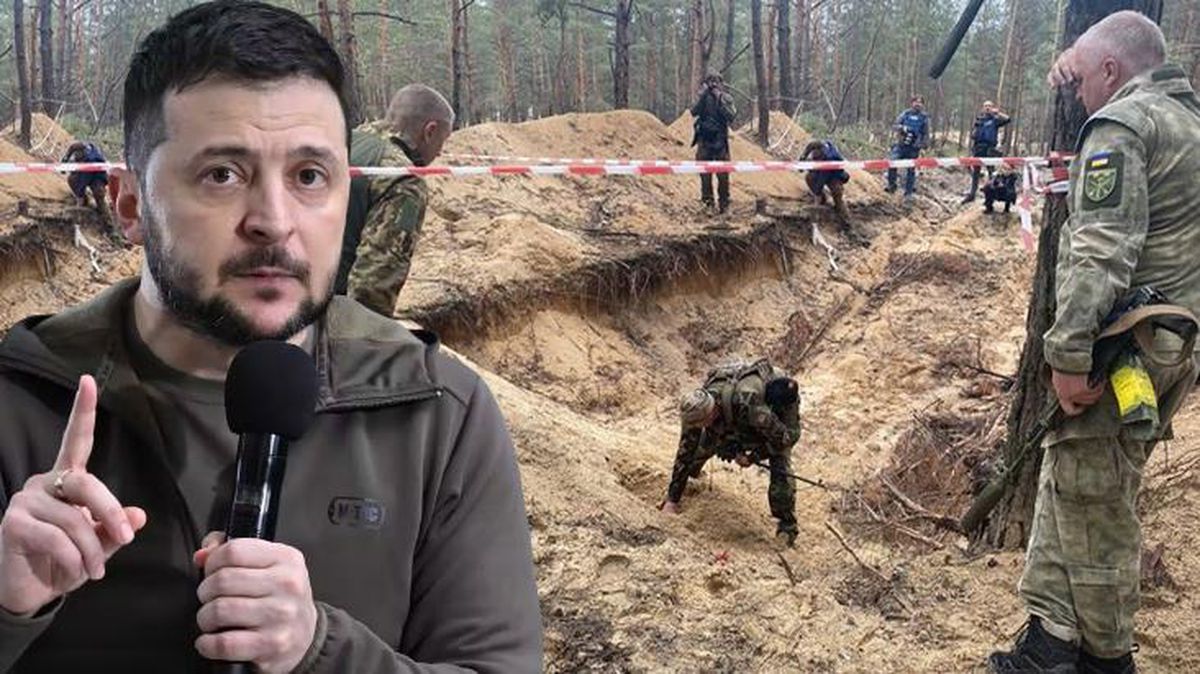 Son Dakika: Ukrayna lideri Zelenski: Rusya'dan geri alınan İzyum'da toplu mezar bulundu