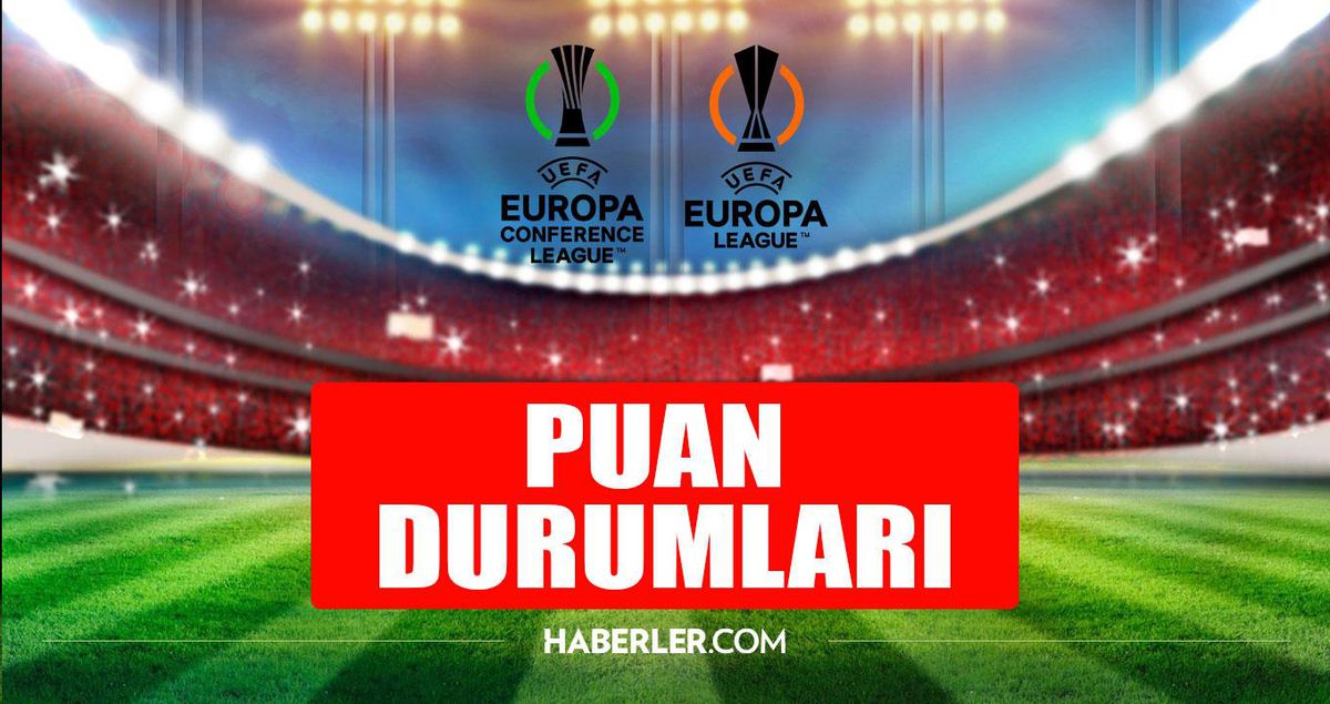 UEFA Avrupa Ligi grupları! İşte UEFA Avrupa Ligi GÜNCEL Puan Tablosu! UEFA Avrupa Konferans Ligi puan tablosu!