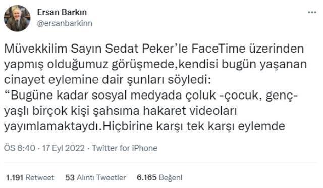 Sedat Peker'den kendisini tehdit ettiği videolarla tanınan Cenk Çelik'in başından vurulmasına ilişkin ilk sözler