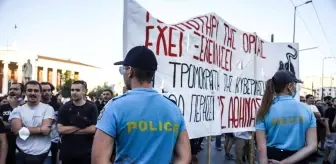 Yunanistan'da üniversite öğrencilerinden protesto