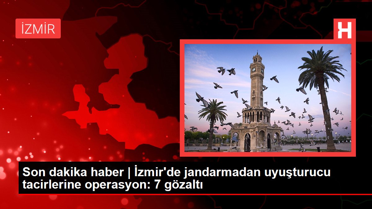 Son dakika haber | İzmir'de jandarmadan uyuşturucu tacirlerine operasyon: 7 gözaltı
