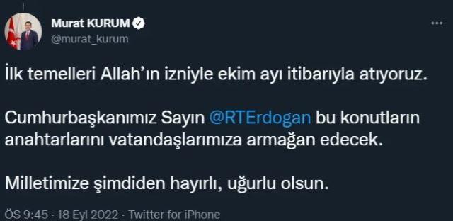 Cumhurbaşkanı Erdoğan talimatı vermişti, TOKİ'de temelin atılacağı tarih belli oldu