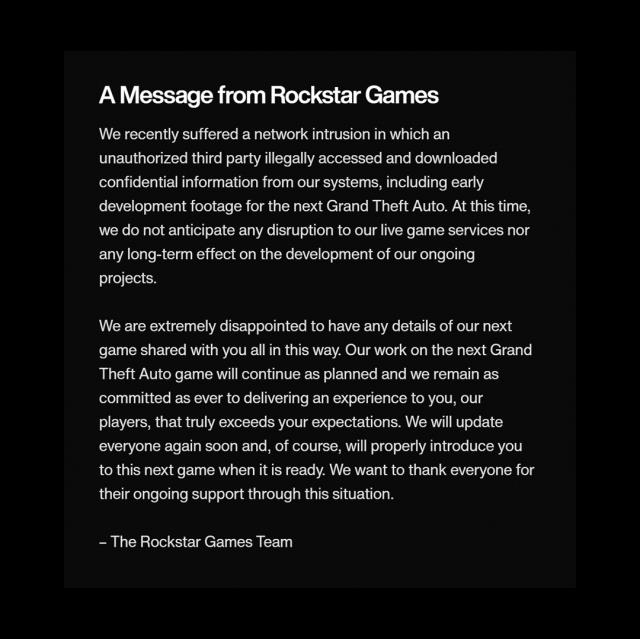 GTA 6'nın sızdırılmasının ardından Rockstar Games'ten ilk açıklama geldi: Hayal kırıklığına uğradık