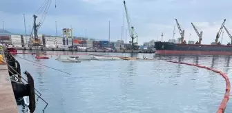Hatay gündem haberleri: İskenderun Limanı'nda batan gemideki yağ ve yakıt sızıntısı önlendi