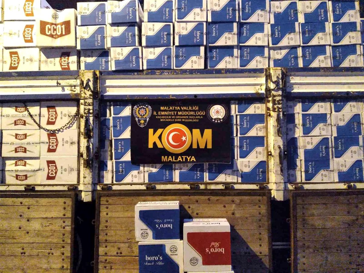 Malatya haberi... Malatya'da 7,5 milyon kaçak makaron ele geçirildi