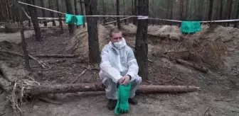 Rus güçlerinden geri alınan İzyum'da kimliksiz mezarlar, ele geçirilen mühimmatlar ve hapishane olarak kullanılan mekanlar görüntülendi