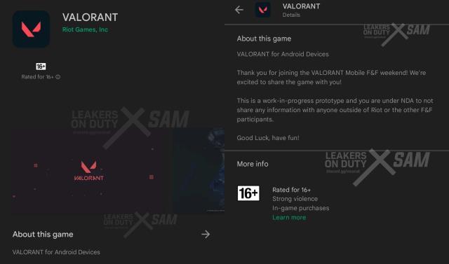 Valorant Mobile'ın detayları Google Play Store'dan sızdırıldı