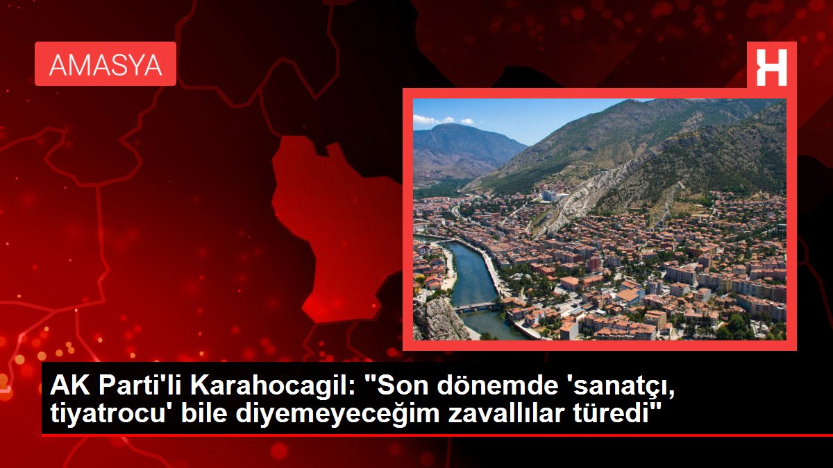 AK Parti'li Karahocagil: 'Son dönemde 'sanatçı, tiyatrocu' bile diyemeyeceğim zavallılar türedi'