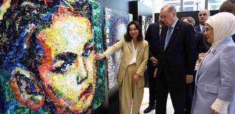 Erdoğan çifti, Türkevi'nde açılan atık sergisini gezdi (2)