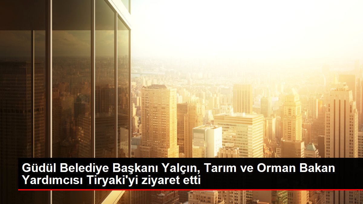 Ankara gündem haberleri... Güdül Belediye Başkanı Yalçın, Tarım ve Orman Bakan Yardımcısı Tiryaki'yi ziyaret etti