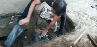 İnşaat halindeki evde 2 bin 100 litre sahte içki ele geçirildi