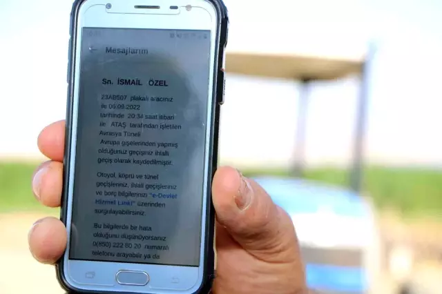 Köyden çıkarmadığı traktörüne İstanbul ve Erzincan'dan 6 ceza geldi