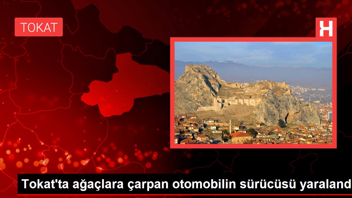 Tokat haberi | Tokat'ta ağaçlara çarpan otomobilin sürücüsü yaralandı