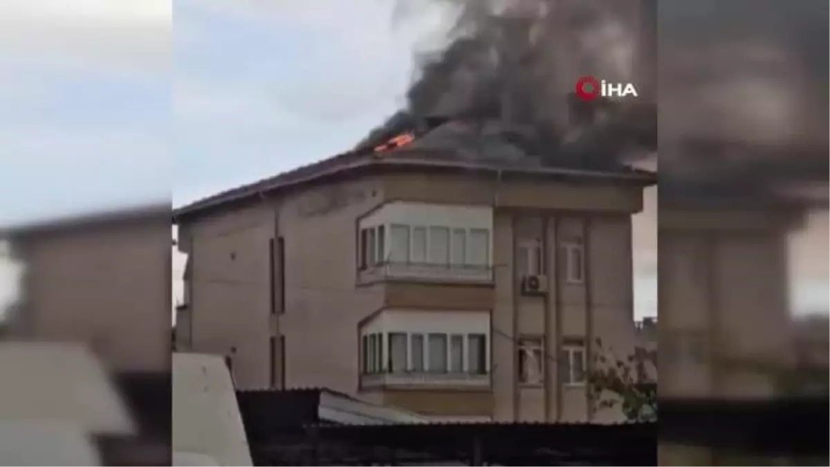 Çorum 3. sayfa haberleri... Sungurlu'da 3 katlı binanın çatı katı alevlere teslim oldu