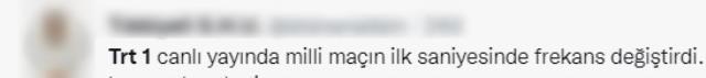 Türkiye'nin maçı başlar başlamaz TRT 1 ekranlarında çıkan uyarı ortalığı ayağa kaldırdı