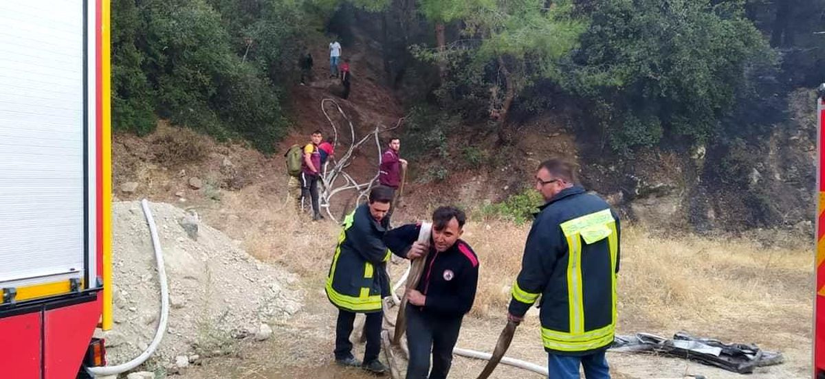 Denizli haber... Buldan'daki yangında 1 hektar alan zarar gördü