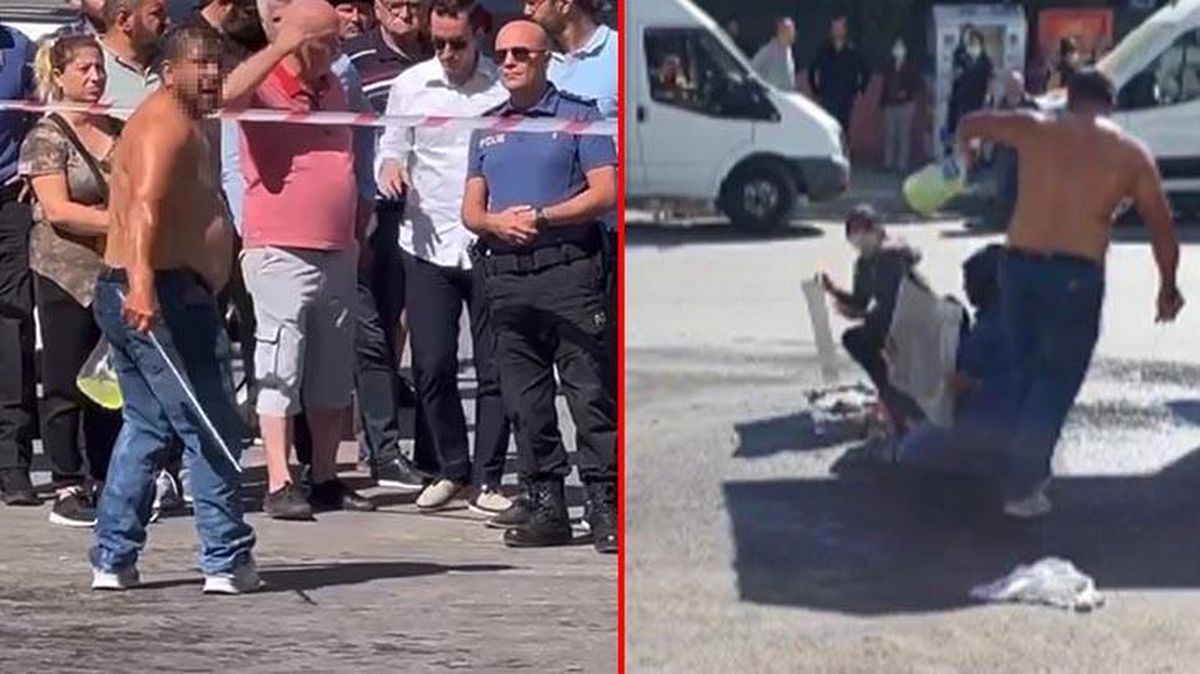 Ceza kesilen seyyar satıcı, kendini ve 2 çocuğunu benzin dökerek yakmak istedi