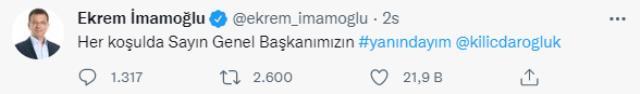 CHP lideri Kılıçdaroğlu 'Benimle misiniz?' diye sordu! İmamoğlu ve Yavaş'tan yanıt gecikmedi