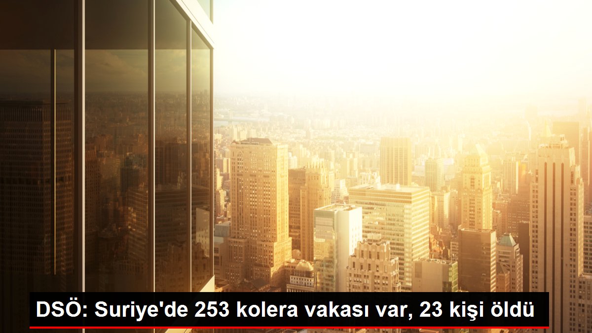 DSÖ: Suriye'de 253 kolera vakası var, 23 kişi öldü
