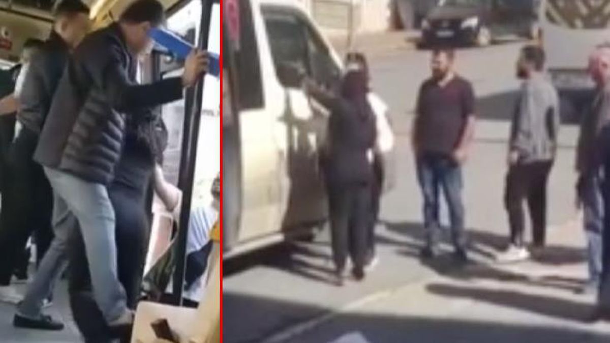 Kadın yolcu şoföre sinirlendi, terlik ve yumruklar hava uçuştu