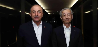Bakan Çavuşoğlu Türkiye-Japonya İş Konseyi Eşbaşkanı Mitsuoka ile bir araya geldi