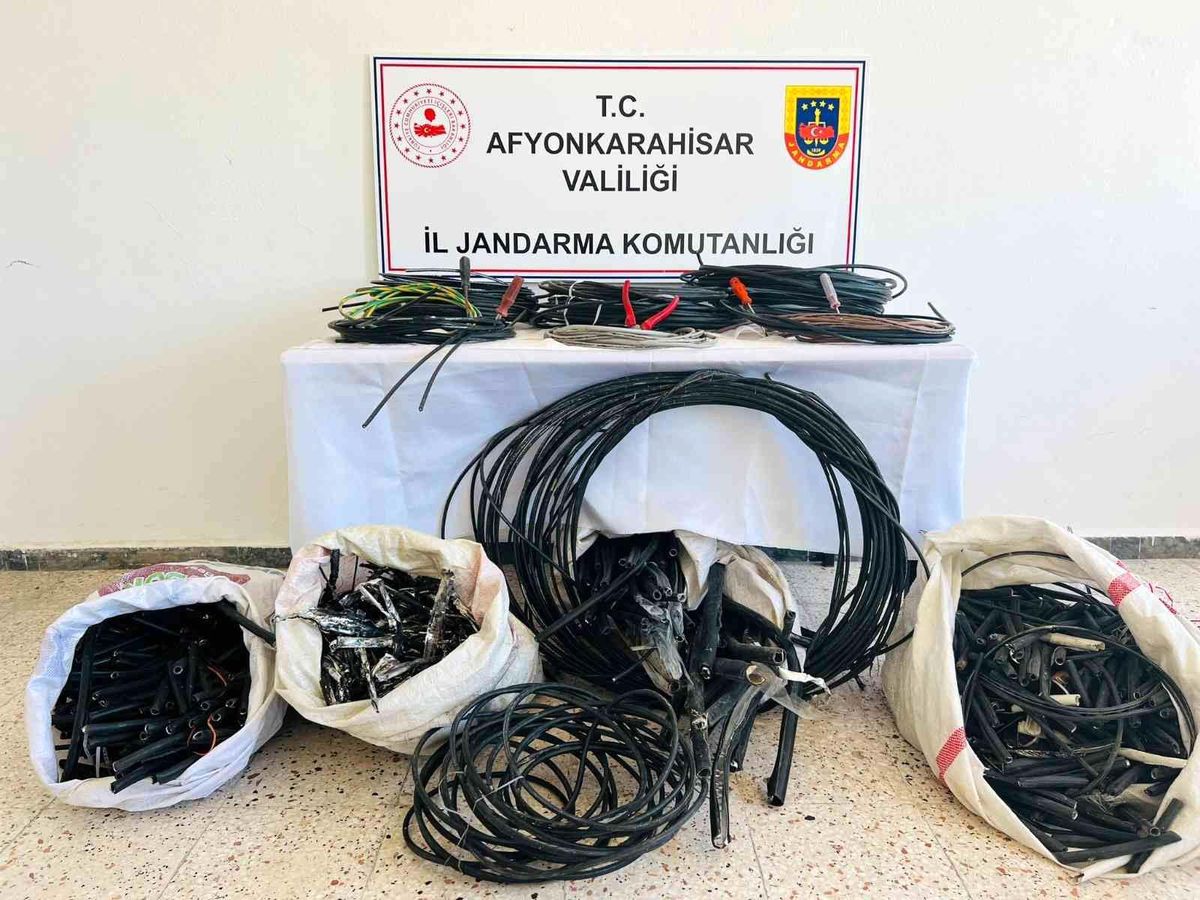 Kablo hırsızları kaçtıkları ormanlık alanda yakalandı