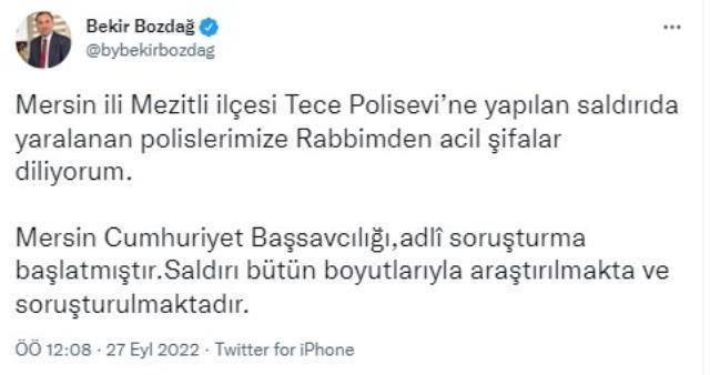Mersin'de 1 polis memurunun şehit olduğu saldırının görüntüleri ortaya çıktı