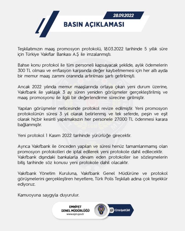 EGM Polis 27 bin TL promosyon ne zaman yatacak?
