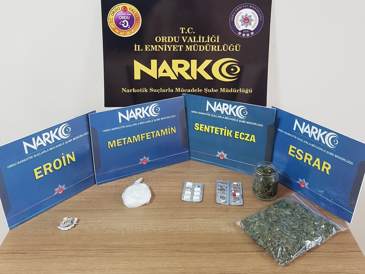Ordu gündem haberleri... Ordu'da uyuşturucu madde ticareti yapan 7 şüpheli yakalandı
