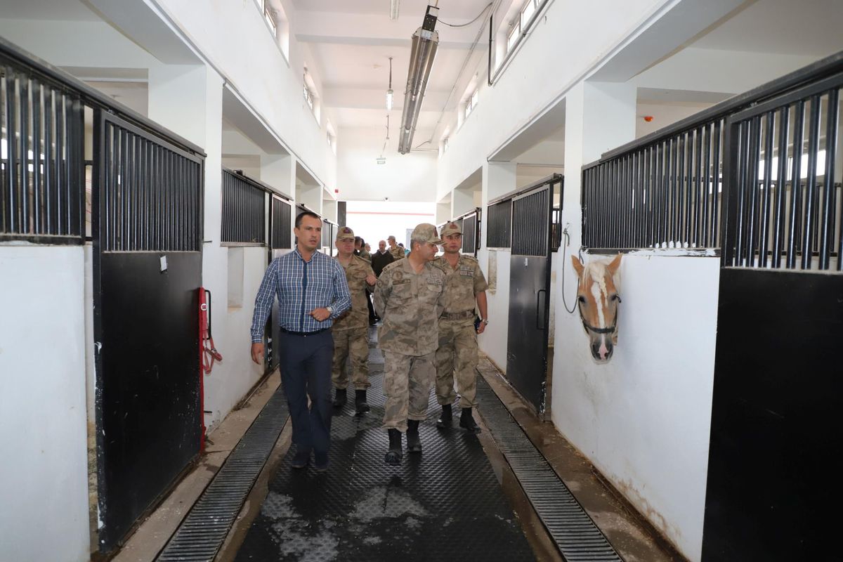 Jandarma Genel Komutanlığı heyeti NEVÜ AT-BİN Merkezi'ni inceledi