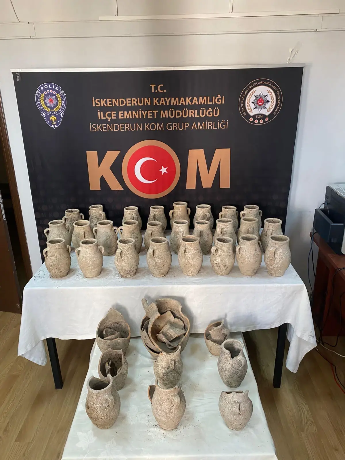 Hatay haber! Hatay'da tarihi eser operasyonunda 26 testi ele geçirildi