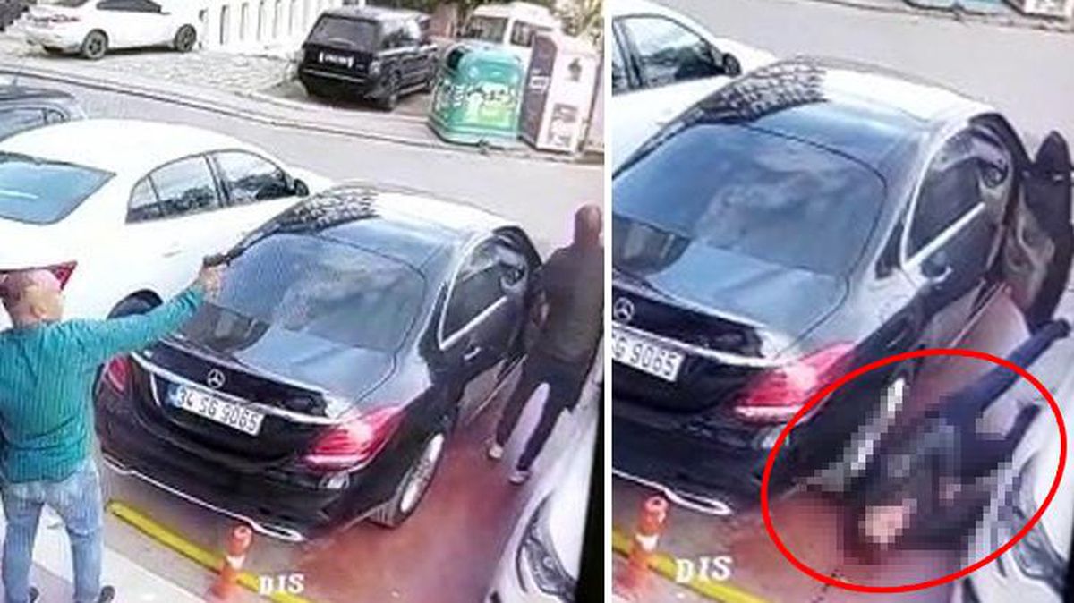 MHP'li isme silahlı saldırı kamerada! Oturup bekledi, aracına binerken kafasına sıkıp kaçtı