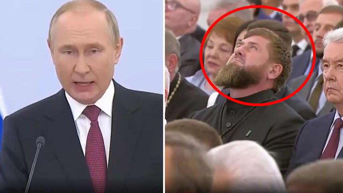 Putin'in Moskova'daki konuşmasına Çeçenistan lideri Kadirov'un gözyaşları damga vurdu