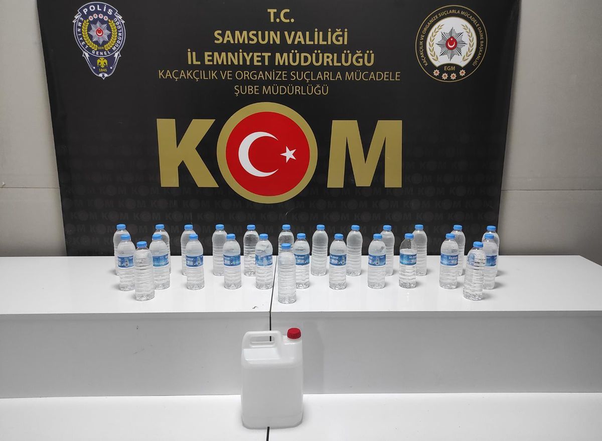 Samsun haberleri | Samsun'da sahte içki operasyonunda bir zanlı yakalandı