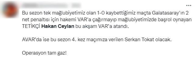 Hakan Ceylan'ın Adana Demirspor maçının VAR hakemi olması Galatasaray taraftarını çılgına çevirdi Hakan Ceylan'ın Adana Demirspor maçının VAR hakemi olması Galatasaray taraftarını çılgına çevirdi