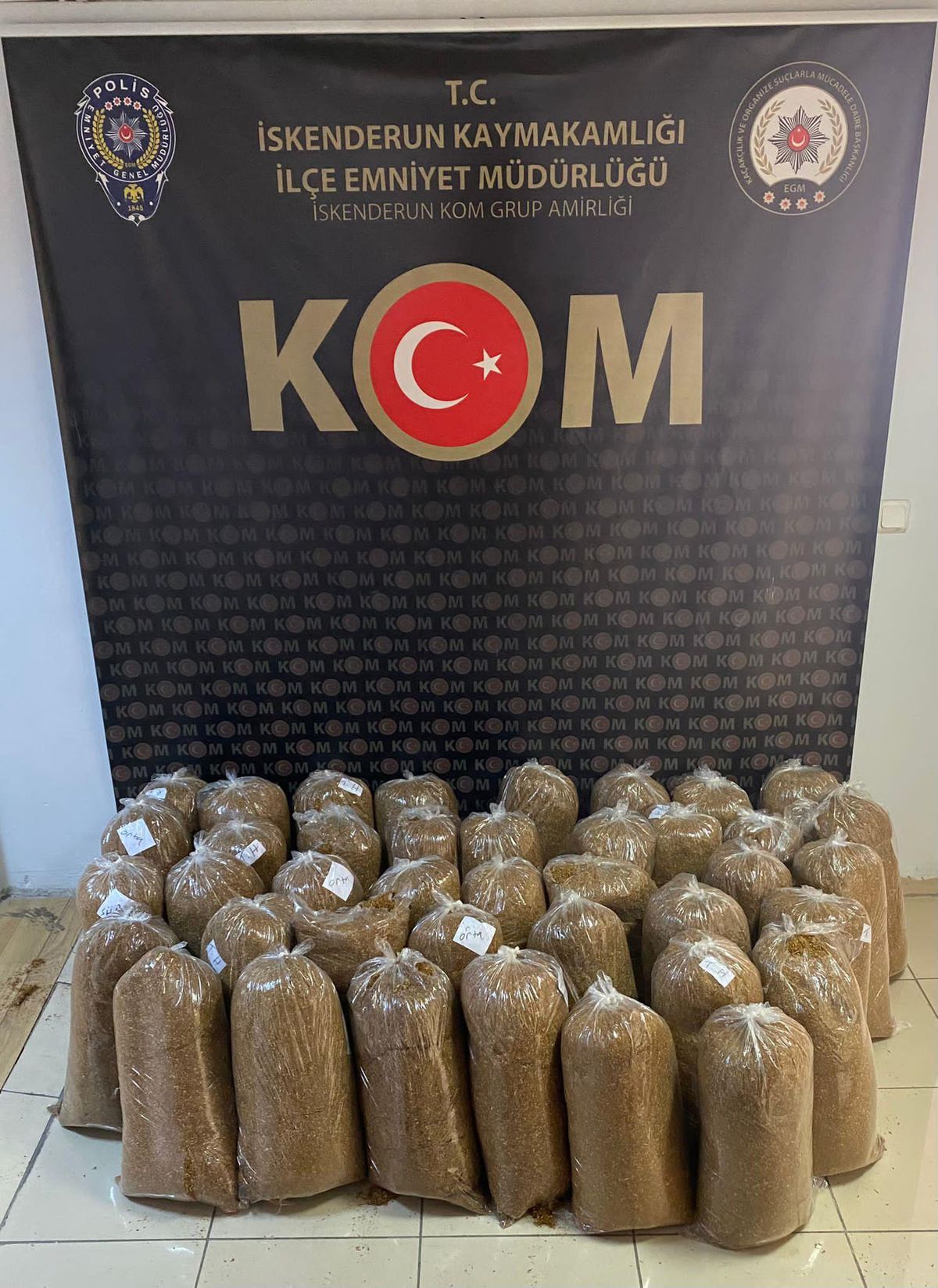 Hatay haber... Hatay'da gümrük kaçağı 435 kilogram tütün ele geçirildi