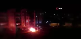 Park halindeki araç alev alev yandı